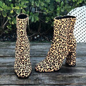 Vero Cuolo Animal Print Boots 36.5 Italy Barneys New York
